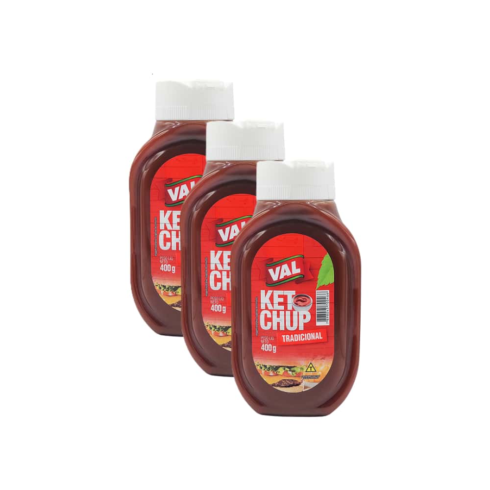 Ketchup tradicional Val (3 x 400 g) - Miniatura 1