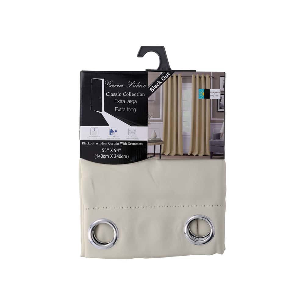 Cortina blackout beige claro de 2 paneles Ceasar Palace - Miniatura 1