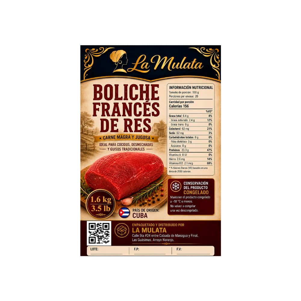 Boliche francés de res La Mulata (1.6 kg / 3.5 lb) - Miniatura 2