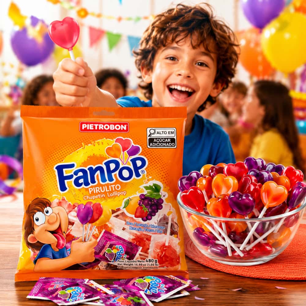 Chupetines sabores surtidos FanPop Pietrobon (480 g / 1.06 lb) - Miniatura 4
