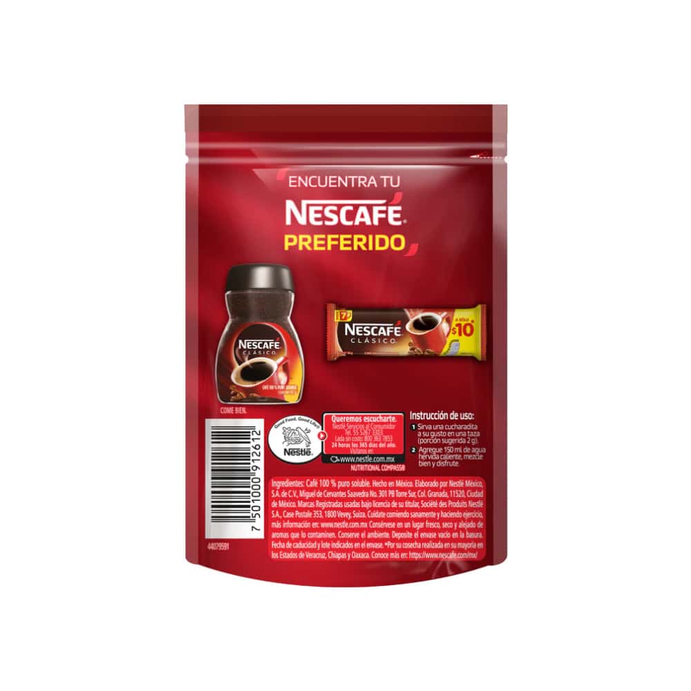 Café 100% puro soluble Nescafé (28 g) - Miniatura 2