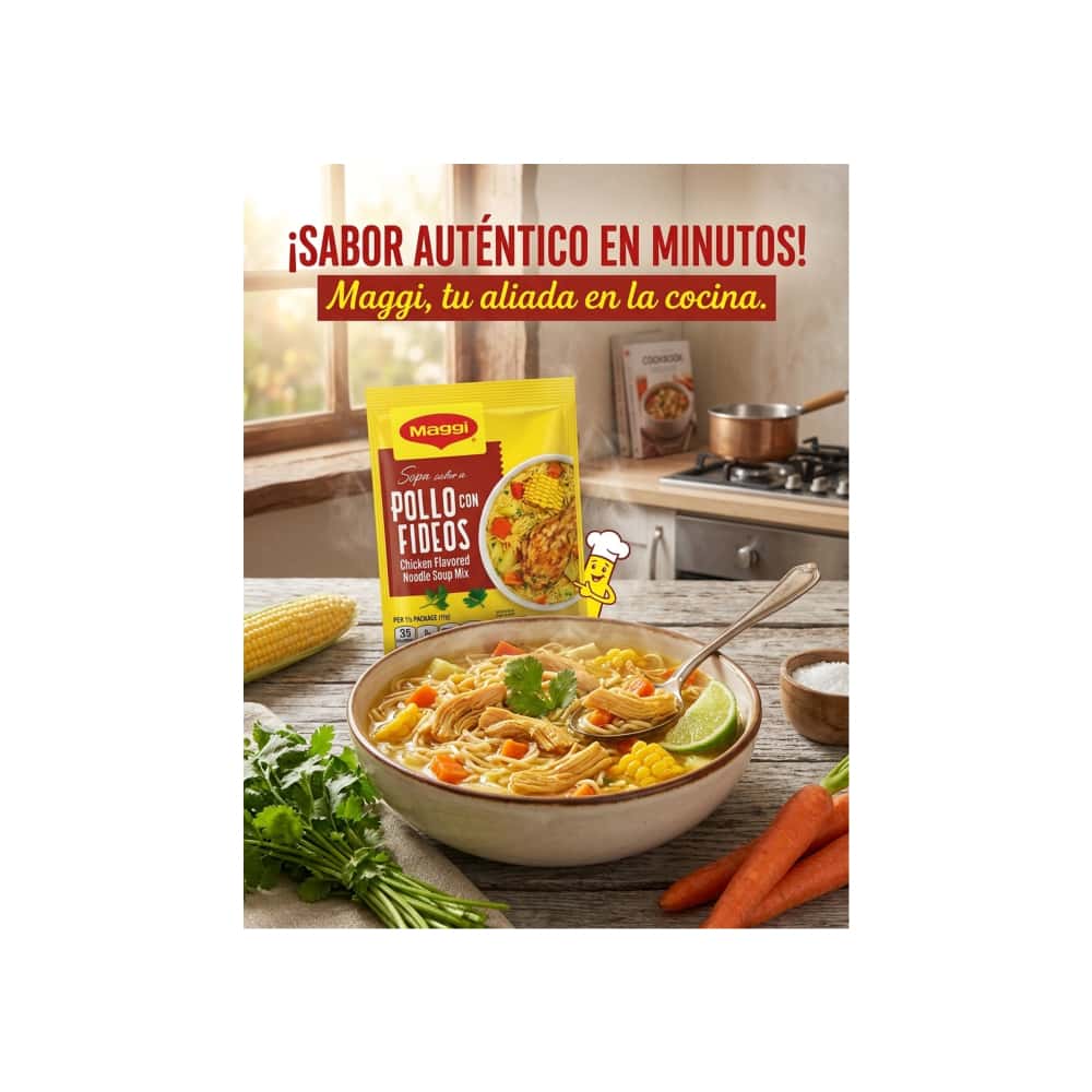 Sopa sabor a pollo con fideos Maggi (55 g / 1.94 oz) - Miniatura 5