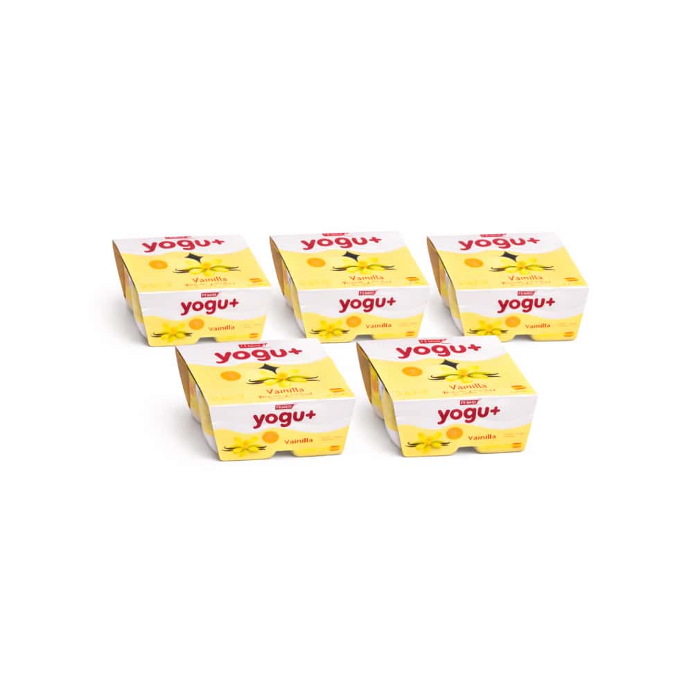 Yogur pasteurizado sabor a vainilla Yogu+ Feiraco (20 x 125 g / 4.40 oz) - Miniatura 1