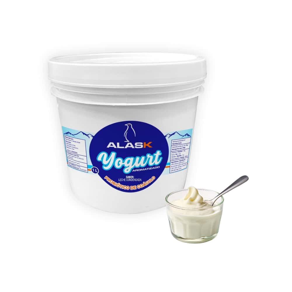 Yogurt probiótico de coágulo sabor leche condensada Alask (1 L) - Miniatura 1