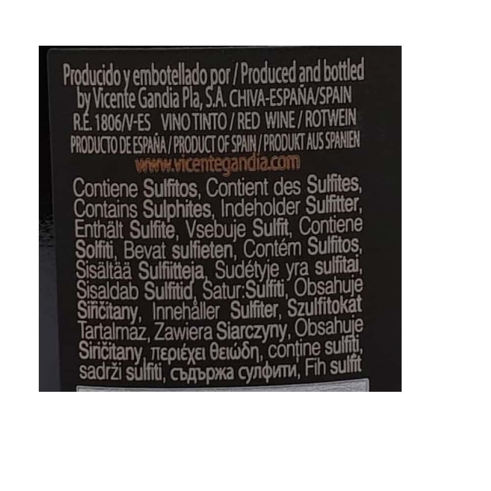 Vino tinto -Bobal Negro-Vicente Gandia (750 ml) - Miniatura 3