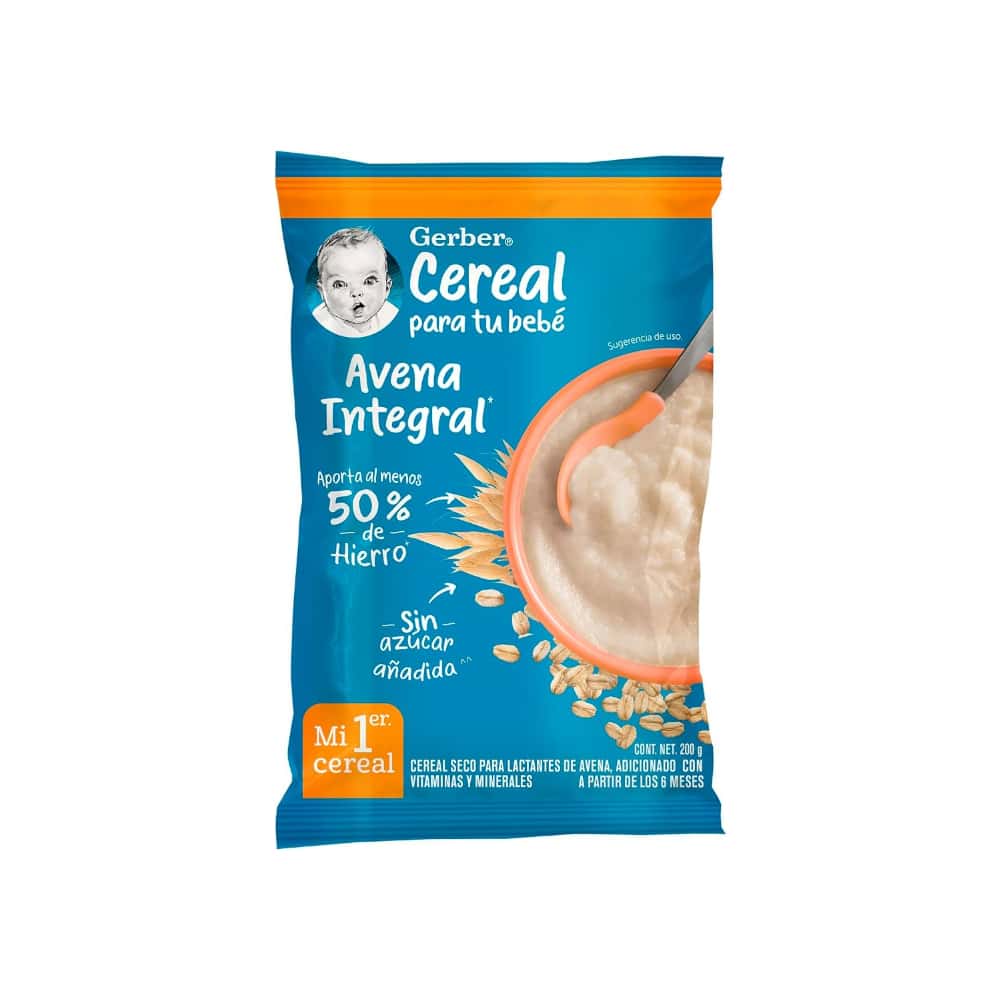 Cereal seco para lactantes de avena adicionado con vitaminasa partir de los 6 meses Gerber (200 g / 7.05 oz) - Miniatura 1