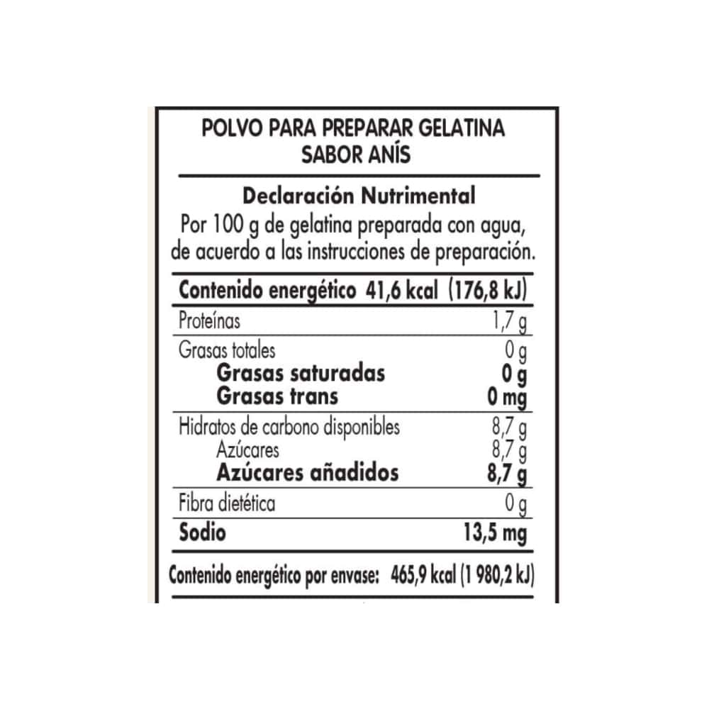 Gelatina de sabor anís D'Gari (120 g / 4.23 oz) - Miniatura 4