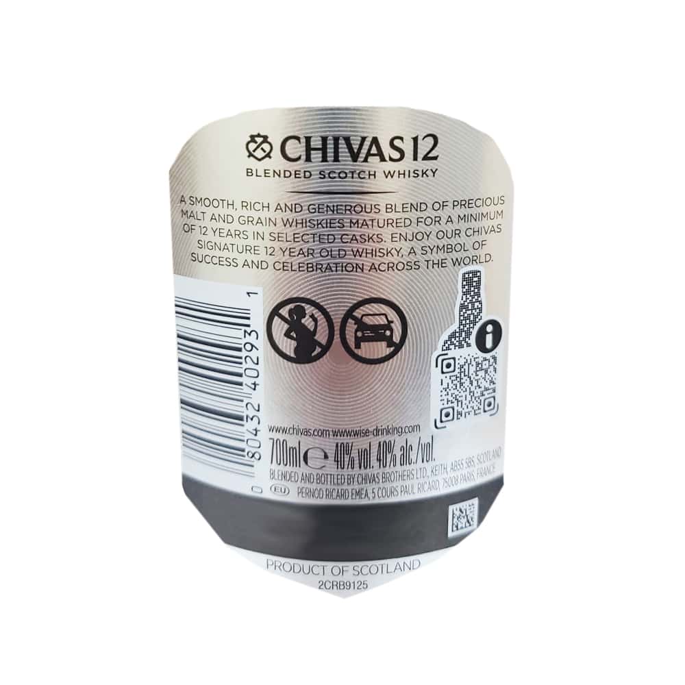 Whisky 40 % vol 12 años Chivas Regal (700 ml) - Miniatura 3