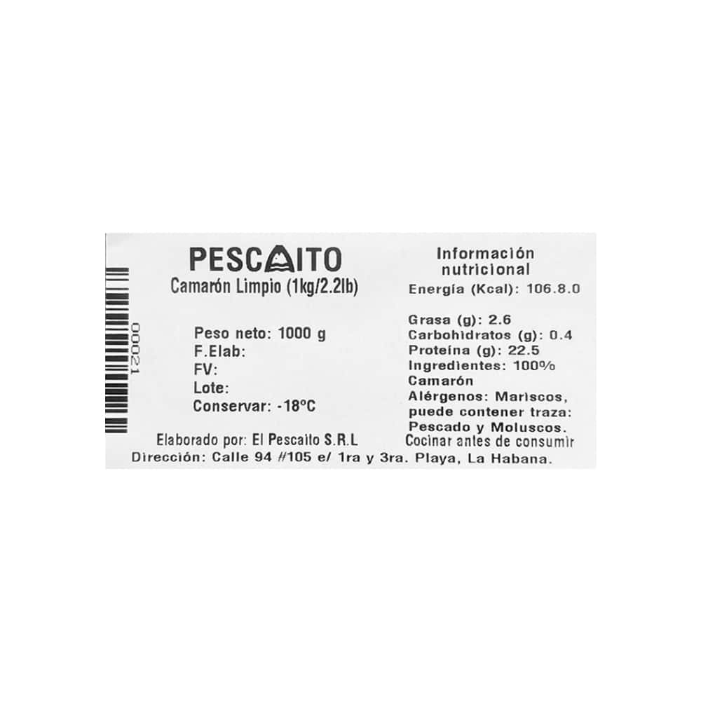 Camarón limpio Pescaito (1 kg / 2.2 lb) - Miniatura 5