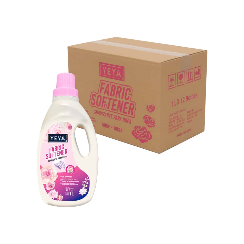 Suavizante para ropa con aroma a rosa YEYA (12 X 1 L) - Miniatura 1