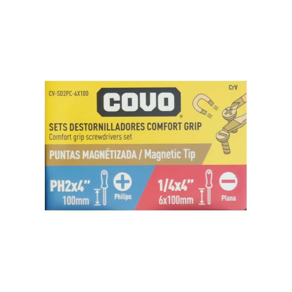 Set de 2 destornilladores medianos imantados Covo - Miniatura 6