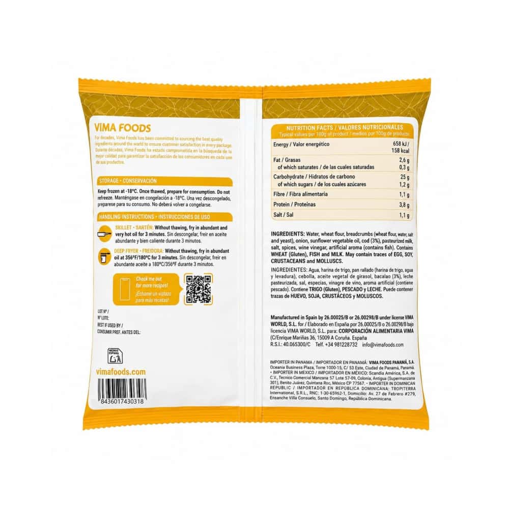 Croquetas de bacalao Vima Foods (500 g / 1.10 lb) - Miniatura 3
