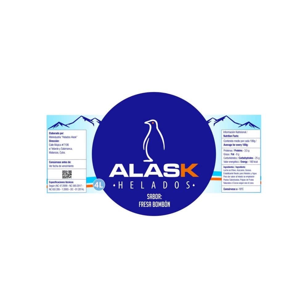 Helado de fresa bombón Alask (4 L) - Miniatura 2