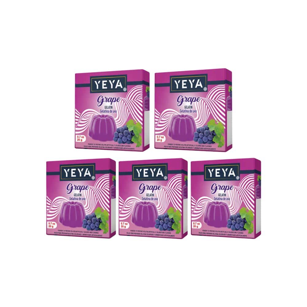 Gelatina sabor uva YEYA (5 x 20 g) - Miniatura 1
