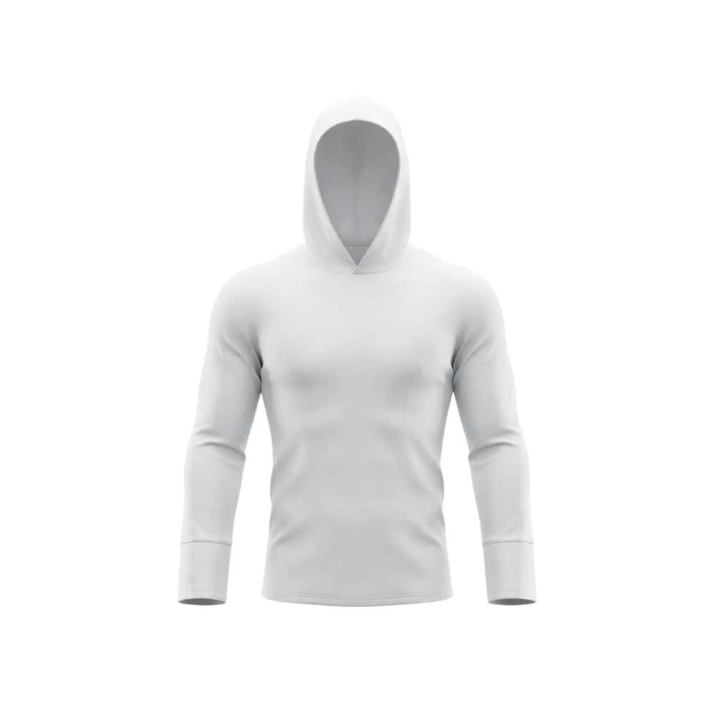 Enguatada deportiva blanca de mangas largas con capucha Torbex (Talla única) - Miniatura 1