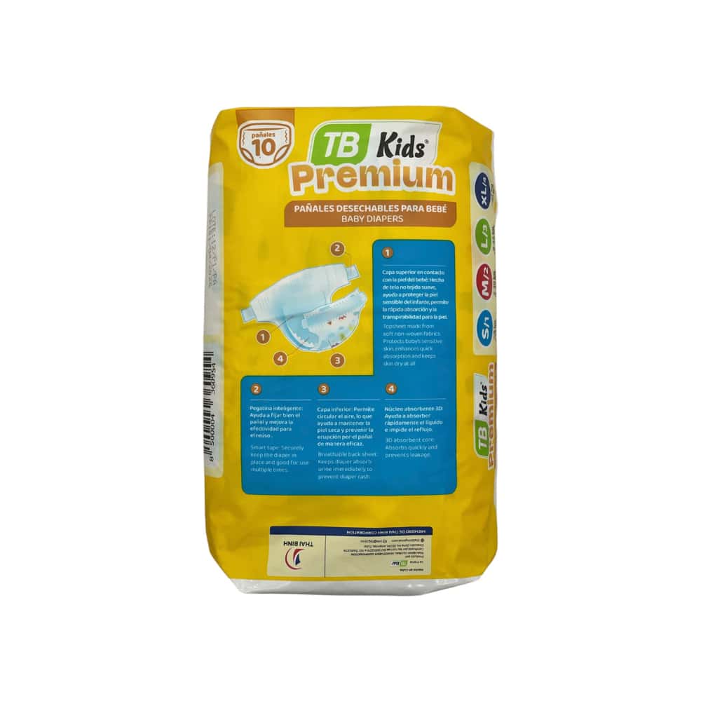 Pañales para bebe TB Kids talla M/2 (10 U) - Miniatura 3