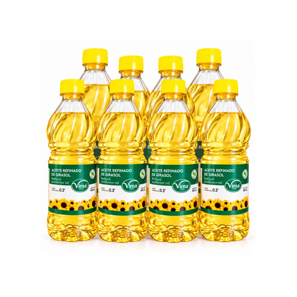 Aceite refinado de girasol Vima Foods (8 x 700 ml) - Miniatura 1