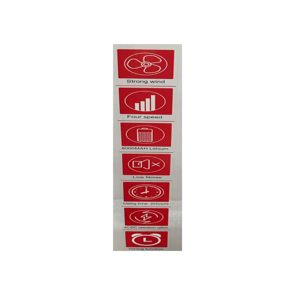 Ventilador recargable 3 en 1 color blanco 12 pulgadas Jysuper JY-2219 - Miniatura 5
