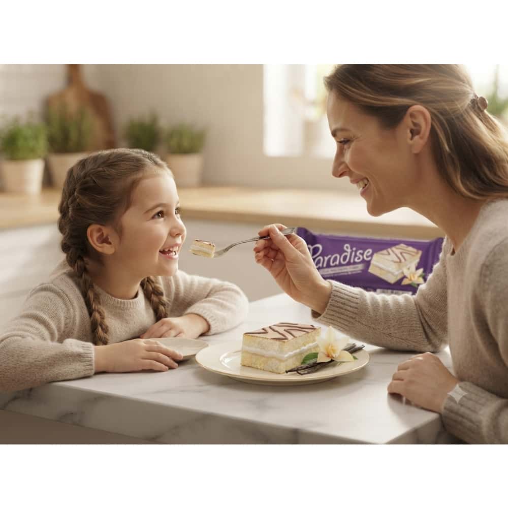 Pastelito relleno de crema de vainilla con cobertura de chocolate blanco Paradise Simsek (25 g) - Miniatura 5