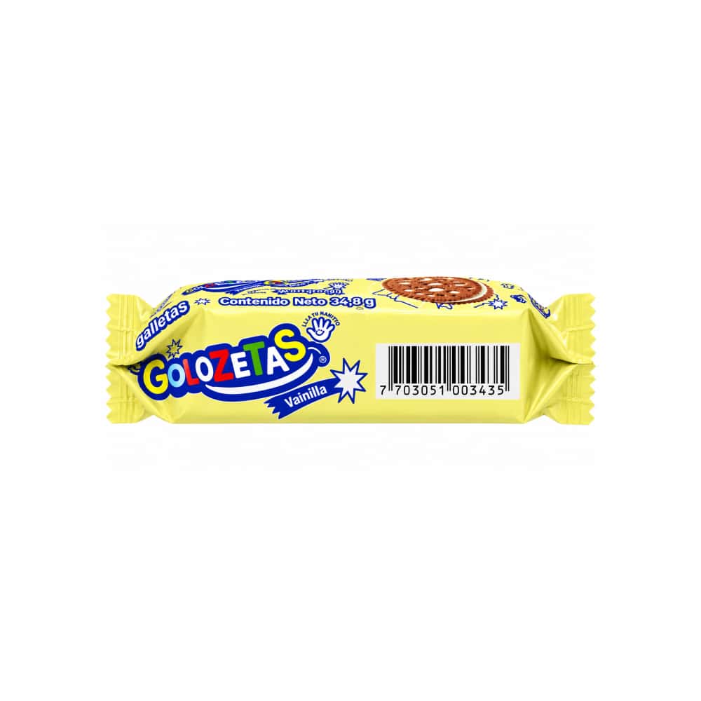 Galletas rellenas con crema sabor a vainilla Golozetas (34.8 g / 1.22 oz) - Miniatura 2