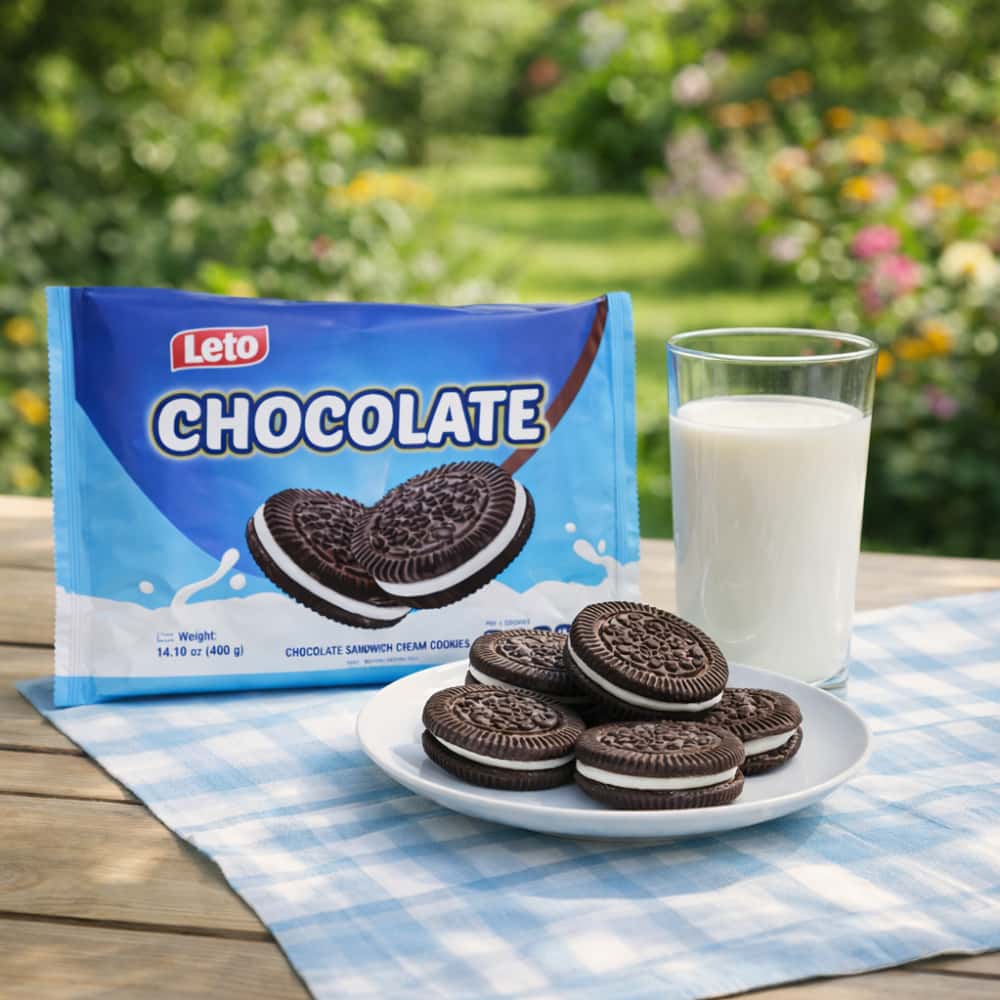 Galletas sandwich de crema de chocolate Leto (400 g / 14.10 oz) - Miniatura 4