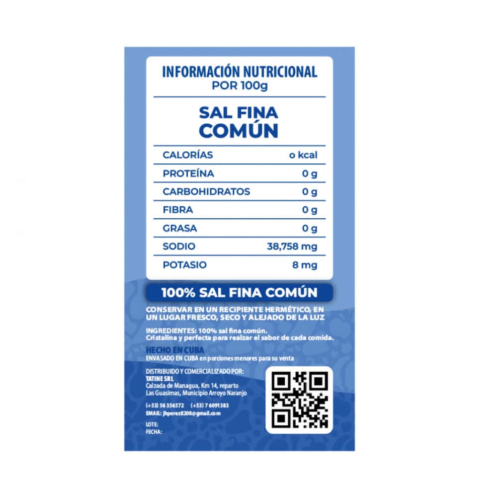 Sal fina común Campo Vivo (8 x 1 kg / 2.2 lb) - Miniatura 2