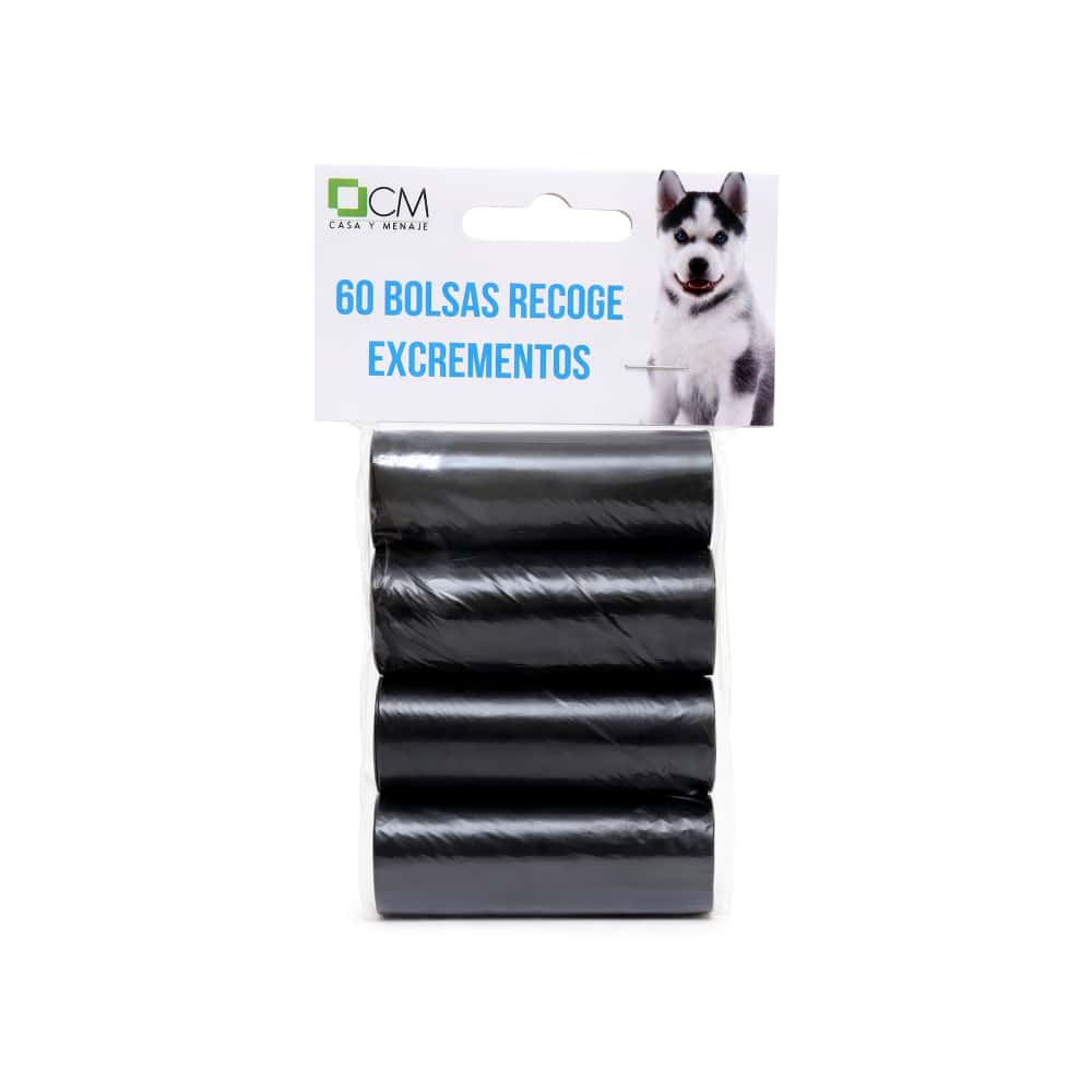 Bolsas recoge excrementos negras Casa y Menaje (60 U) - Miniatura 1