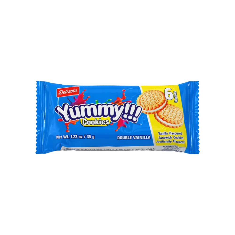 Galletas sándwich de vainilla rellenas de crema sabor a vainilla Delizola (35 g / 1.23 oz) - Miniatura 1