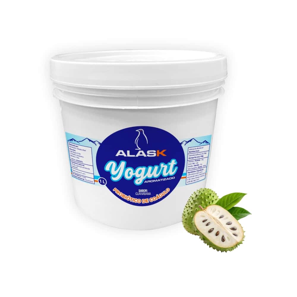 Yogurt probiótico de coágulo sabor guanábana Alask (1 L) - Miniatura 1