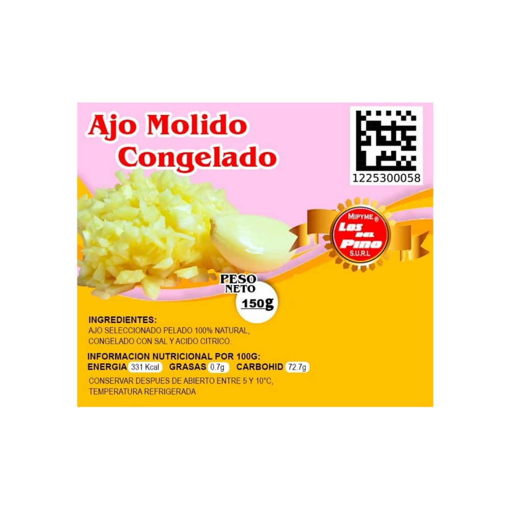 Ajo molido congelado Los del Pino (150 g / 5.29 oz) - Miniatura 3