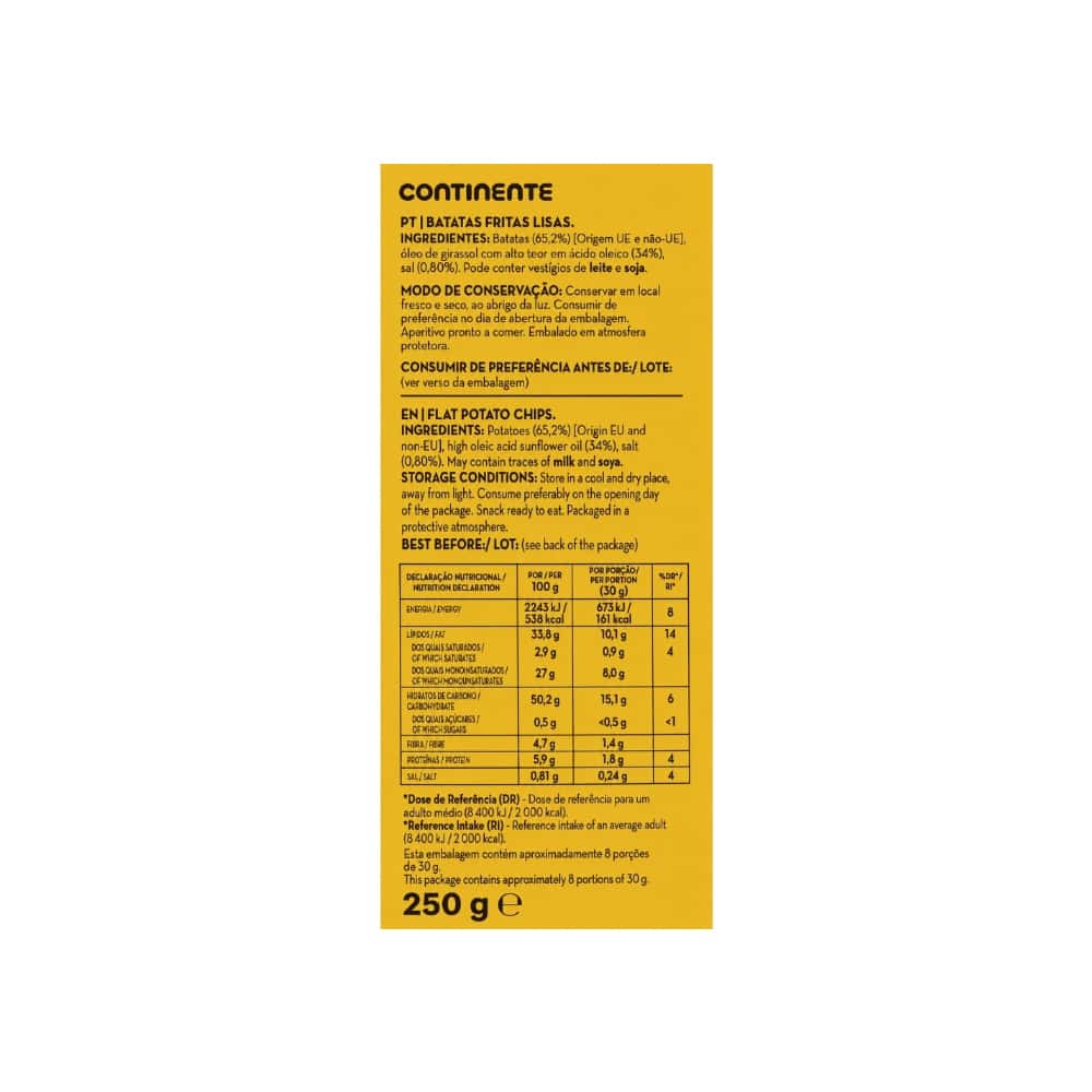 Patatas fritas estándar, paquete ahorro, Continente (250 g / 8.82 oz) - Miniatura 3