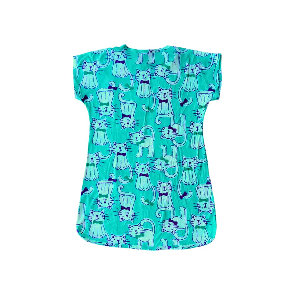 Juego de bata de casa verde y scrunchie para el cabello Alby (Talla: única) - Miniatura 2