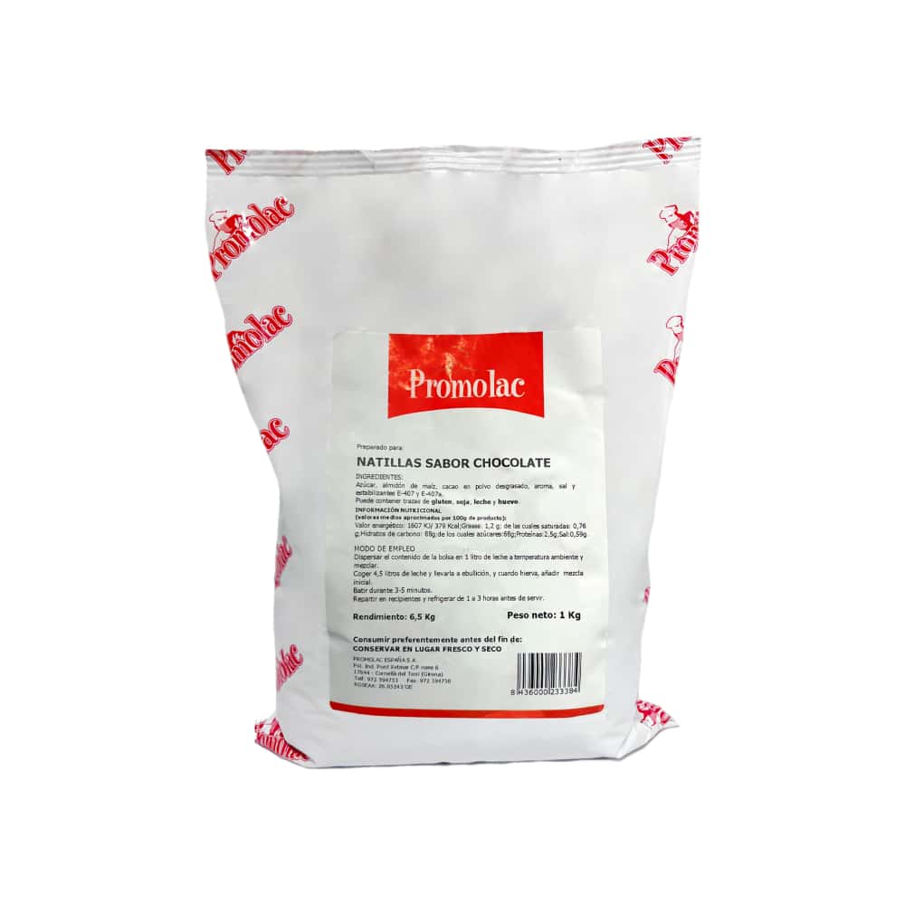 Natilla sabor chocolate Promolac (1 kg / 2.2 lb) - Miniatura 1