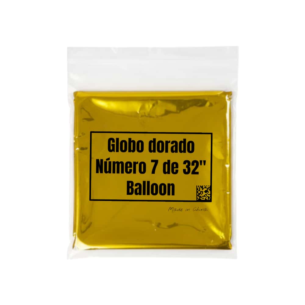 Globo dorado Número 7 - 32 pulgadas Balloon - Miniatura 2