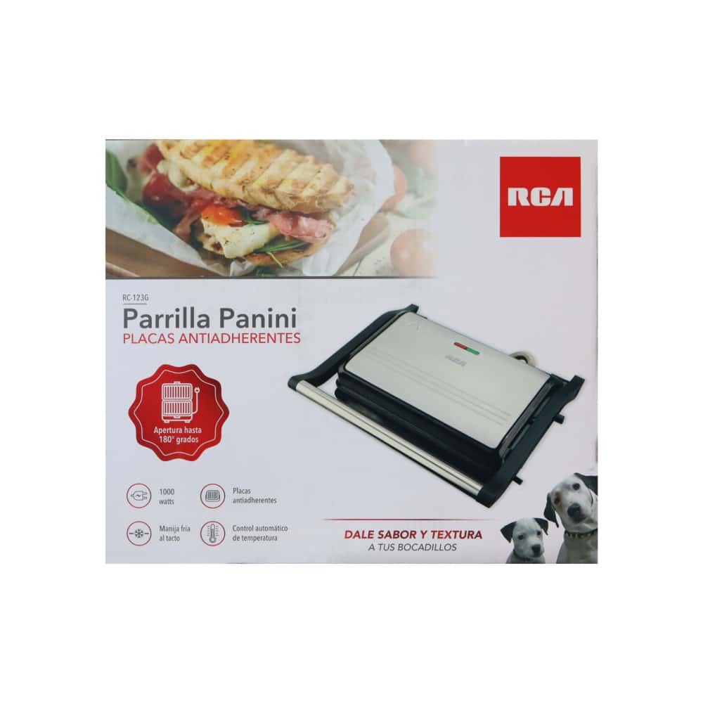 Parrilla eléctrica panini 1000 W RCA RC-123G - Miniatura 4