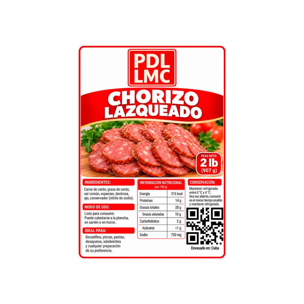Chorizo lasqueado PDL LMC (907 g / 2lb) - Miniatura 3