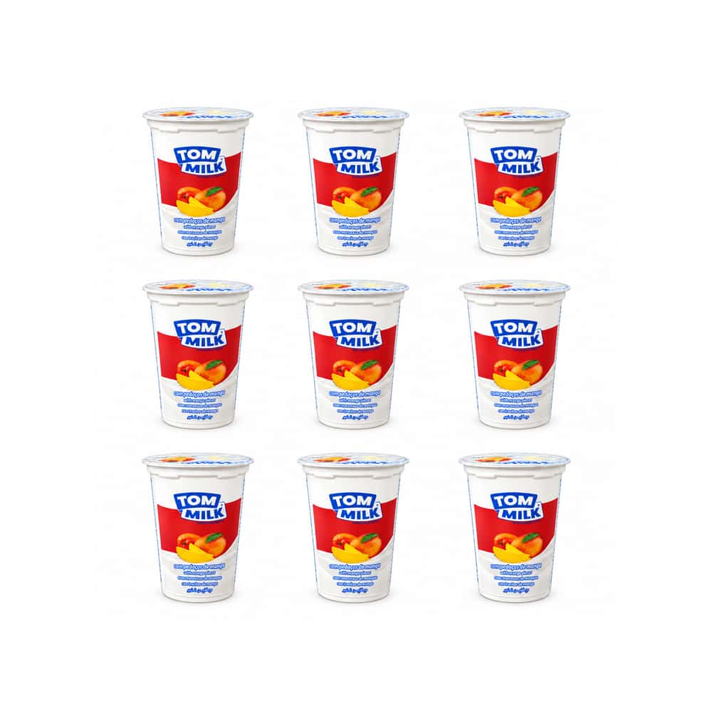 Yogurt pasteurizado sabor mango con trocitos de frutas Tom Milk (9 x 500 g / 1.10 lb) - Miniatura 1