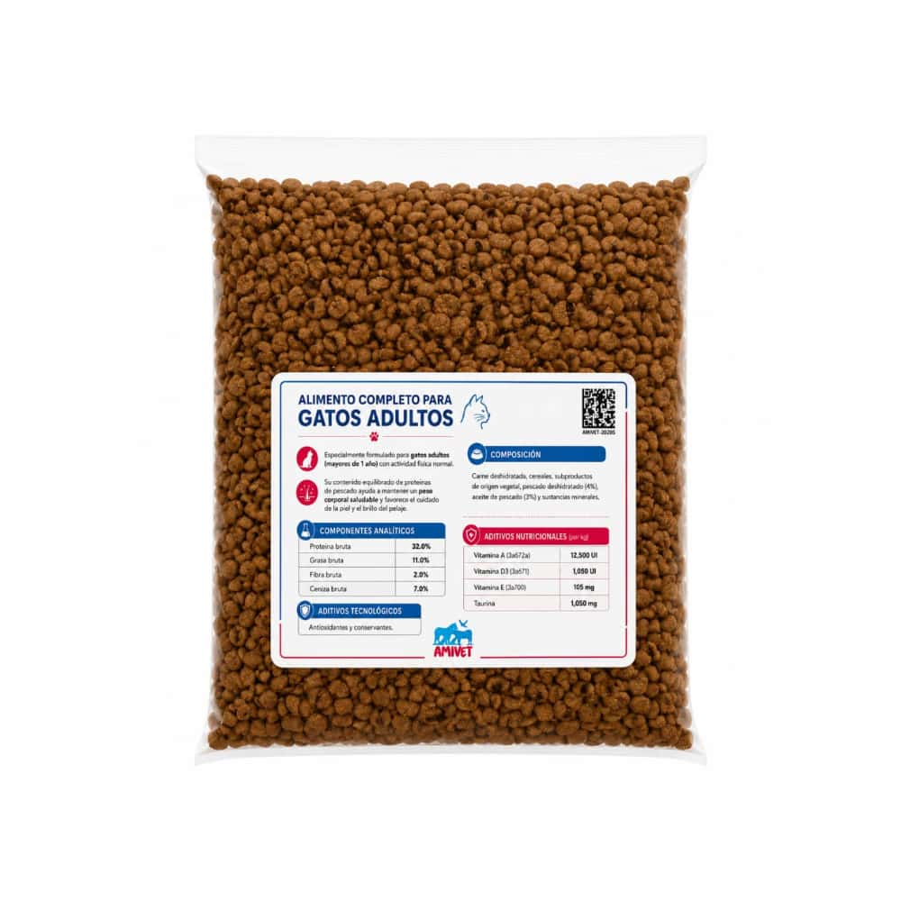 Pienso para gatos adultos con sabor a pescado Amivet (1.5 kg / 3.3 lb) - Miniatura 2