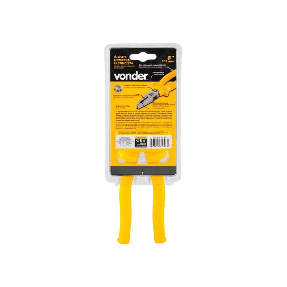 Alicate universal para electricista 8" Vonder - Miniatura 5