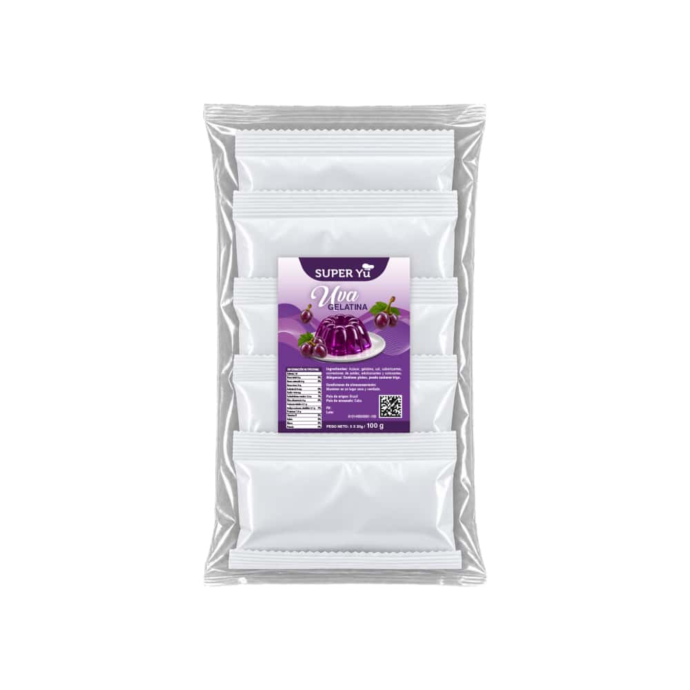 Gelatina sabor uva Super Yu (100 g / 3.52 oz) - Miniatura 1