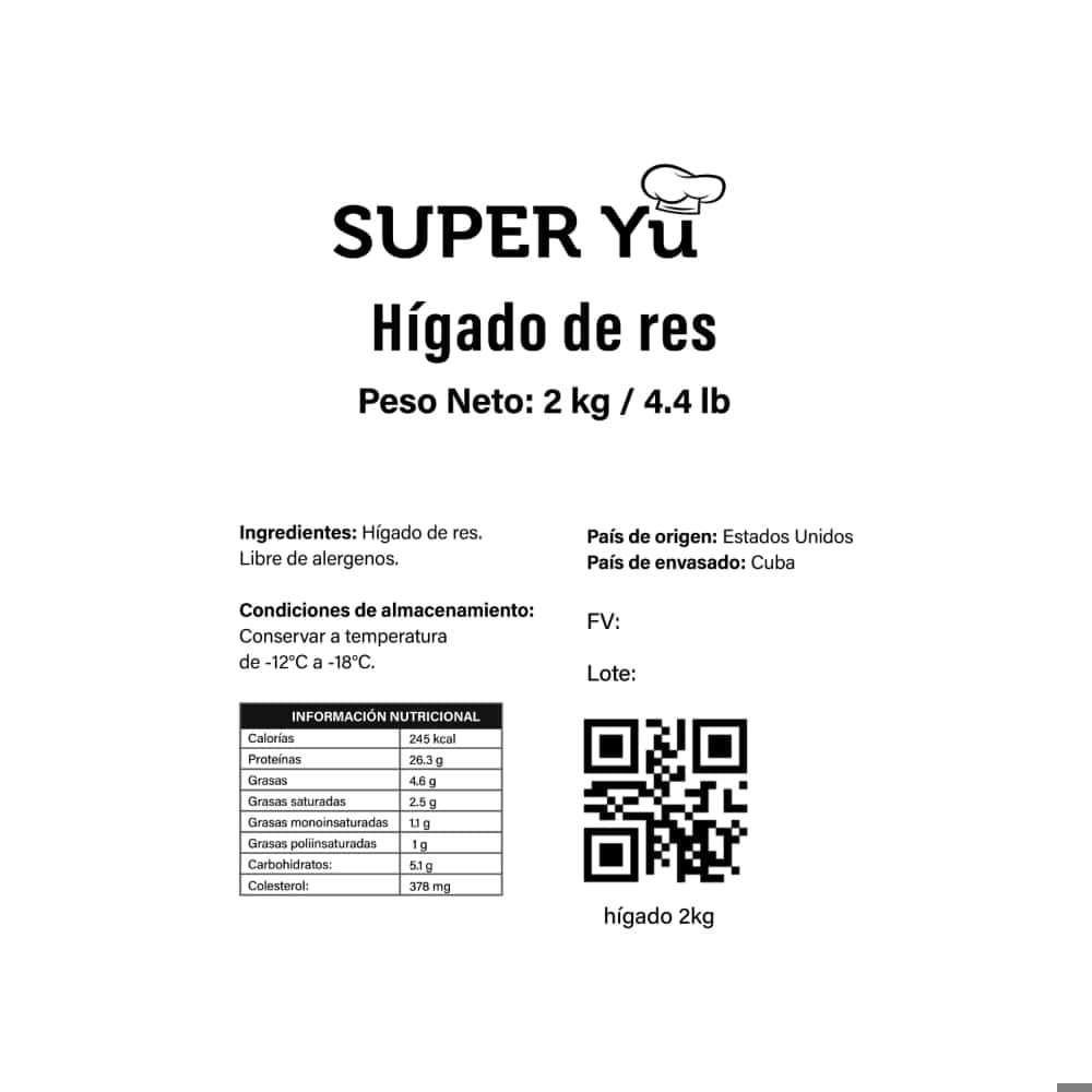 Higado de res Super Yu (2 kg / 4.4 lb) - Miniatura 3