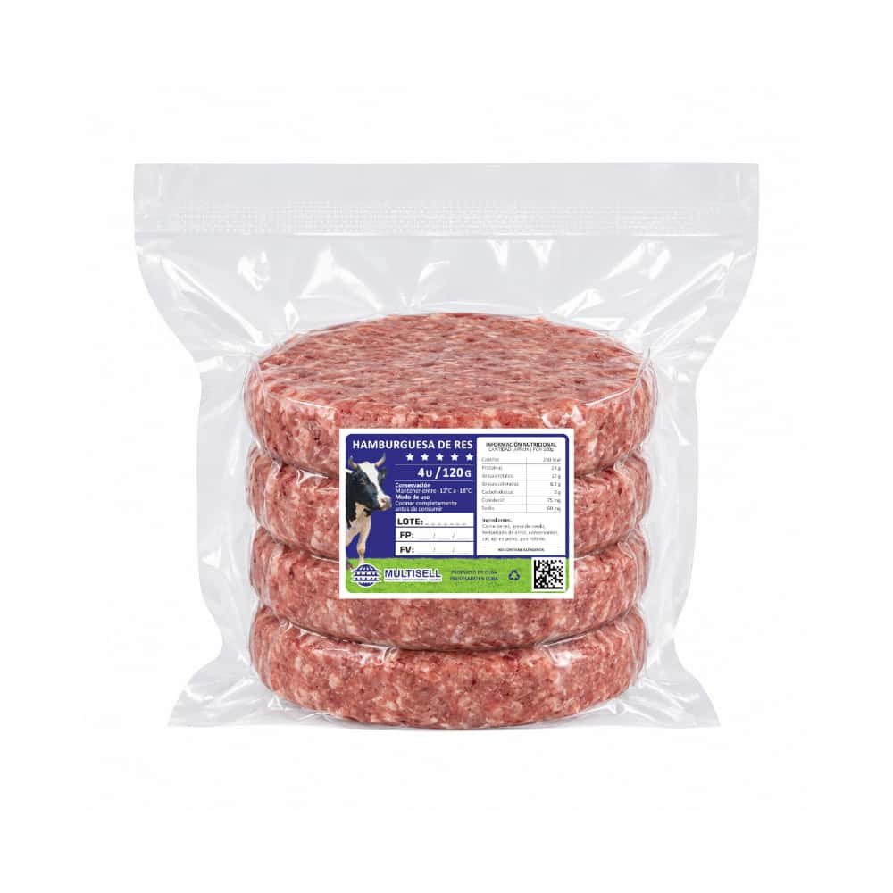 Hamburguesas de res Multisell (4 x 120 g / 4.23 oz) - Miniatura 1