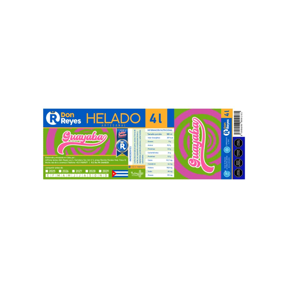 Helado artesanal sabor a guayaba Don Reyes (4 L) - Miniatura 4