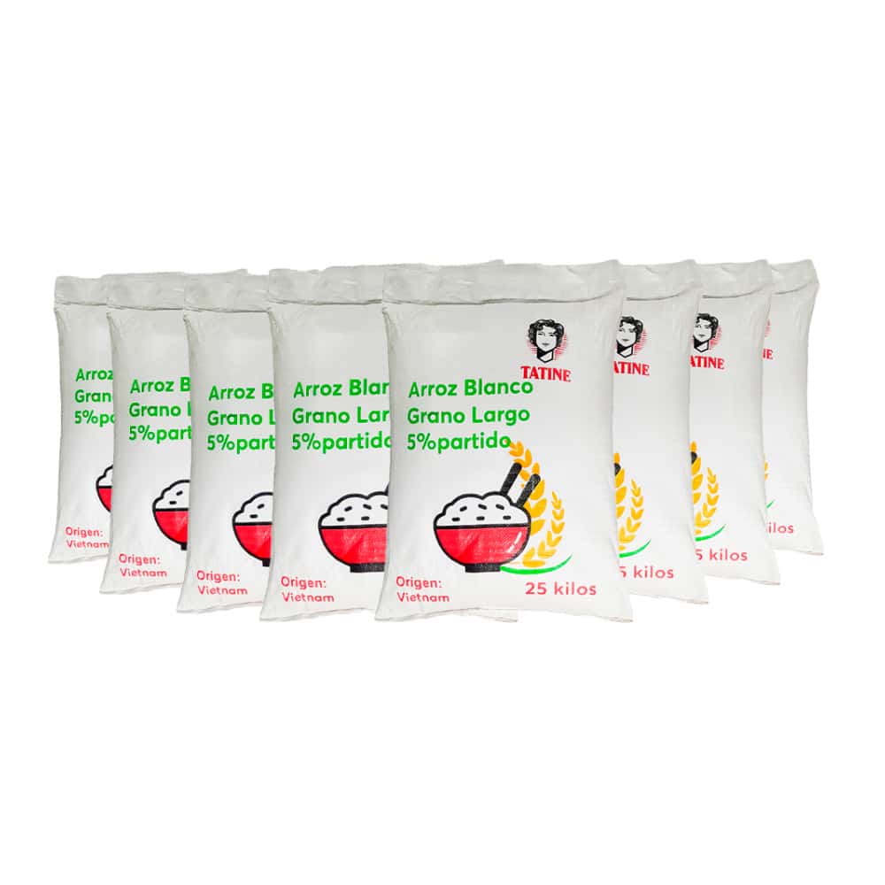 Arroz de grano largo 5% de grano partido Tatine (8 x 25 kg / 55.1 lb) - Miniatura 1