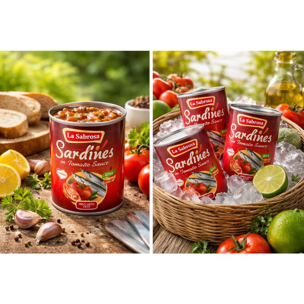 Sardina en salsa de tomate La Sabrosa (3 x 425 g / 14.99 oz) - Miniatura 2