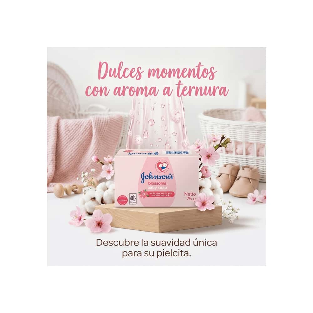Jabón para bebé aroma a flores Johnson's (75 g / 2.64 oz) - Miniatura 4