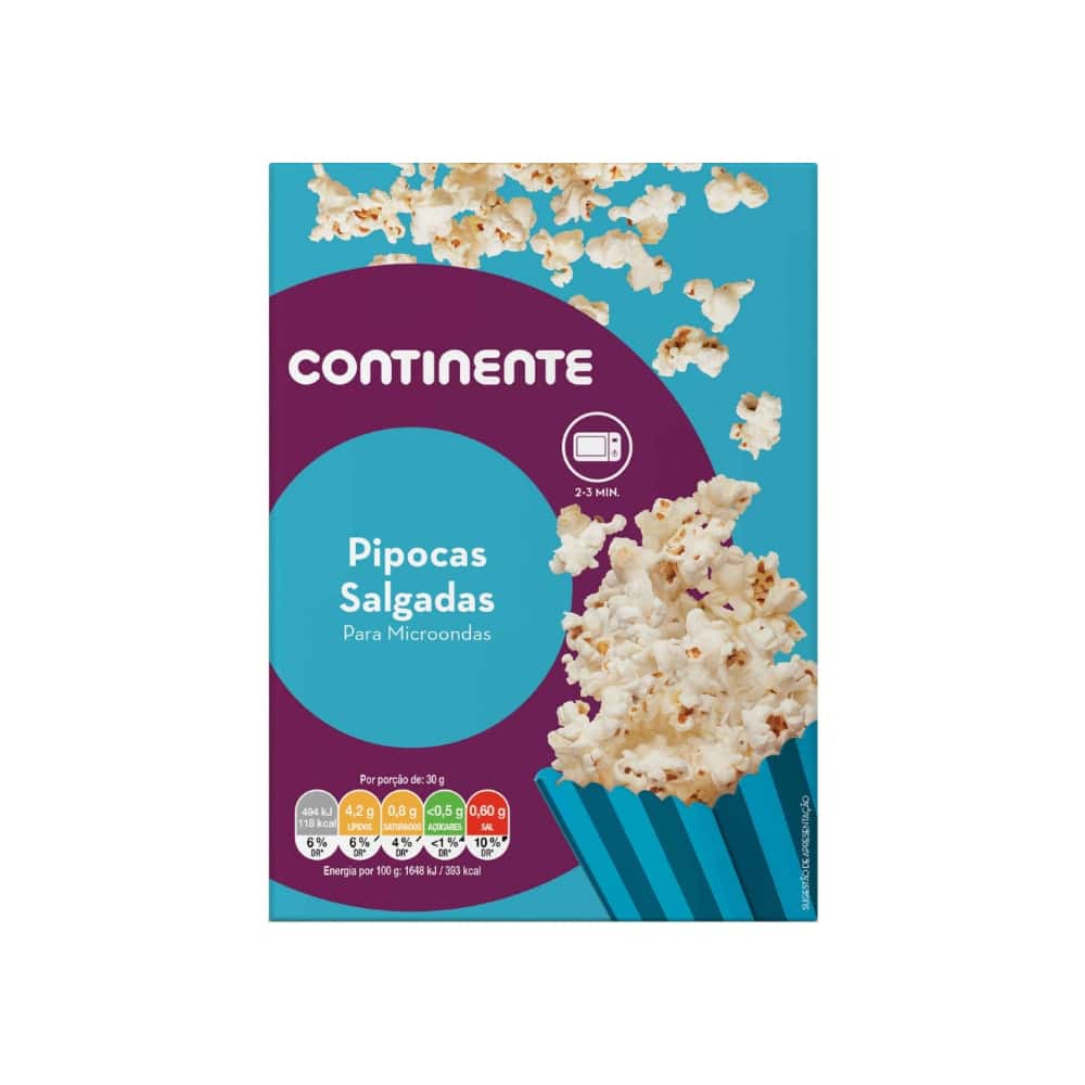 Palomitas saladas para microondas Continente (3 x 90 g / 3.17 oz) - Miniatura 1