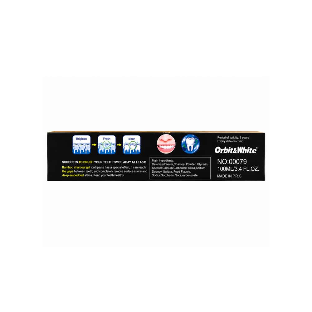 Pasta dental de carbón activado Orbit & White (100 g / 3.5 oz) - Miniatura 2