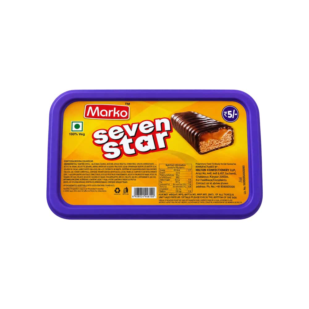 Barras de chocolates rellenos de caramelo Seven Star Marko (30 x 13 g) - Miniatura 2