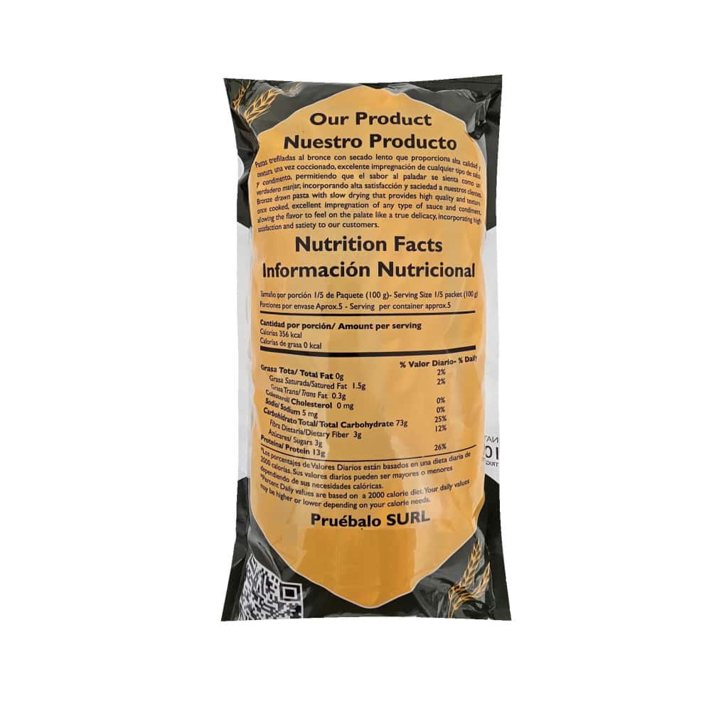 Pastas cortas -penne rigate- Pruébalo (500 g / 1.10 lb) - Miniatura 2